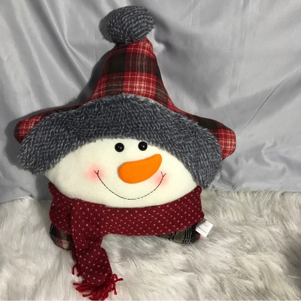 NWT Kohl’s Weighted Bottom & Gerson Snowman Pillow Pair